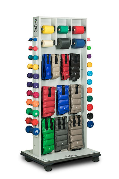 Weight rack with mirror